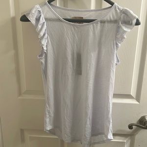 NWT Chaser Sleeveless Ruffle Tee